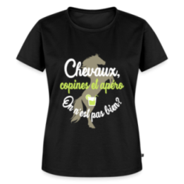 T-shirt premium femme - Chevaux