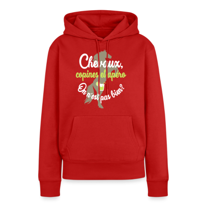 Sweat-shirt à capuche premium femme - Chevaux