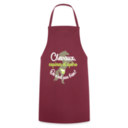 Tablier de cuisine - Chevaux, copines et apéro