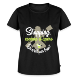 T-shirt premium femme - Shopping, copines et apéro