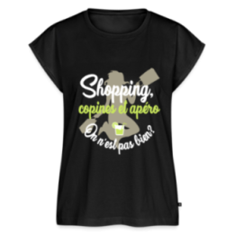 T-shirt à manches retroussées femme - Shopping