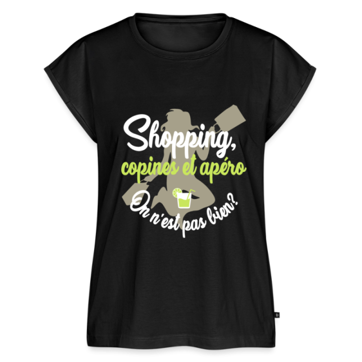 T-shirt à manches retroussées femme - Shopping