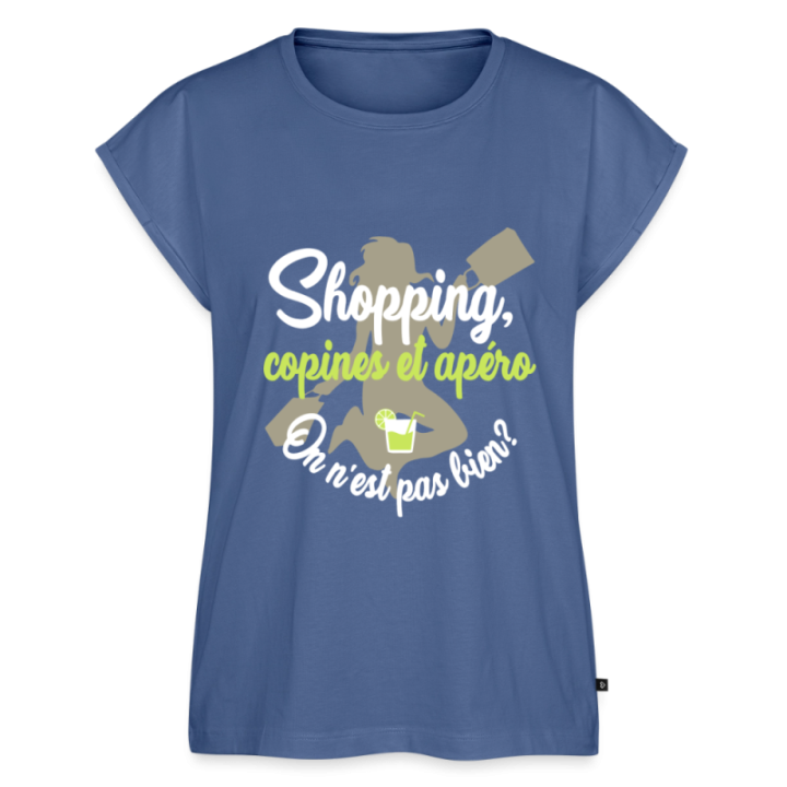 T-shirt à manches retroussées femme - Shopping