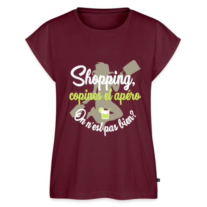 T-shirt à manches retroussées femme - Shopping