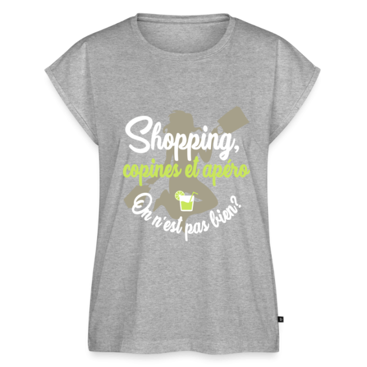 T-shirt à manches retroussées femme - Shopping