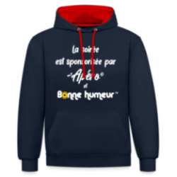 Sweat-shirt à capuche contrasté unisexe - Soirée apéro et bonne humeur