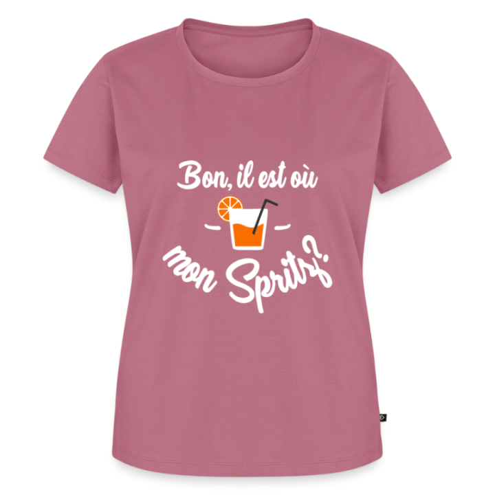 T-shirt premium femme - Il est où mon spritz? - mauve - front