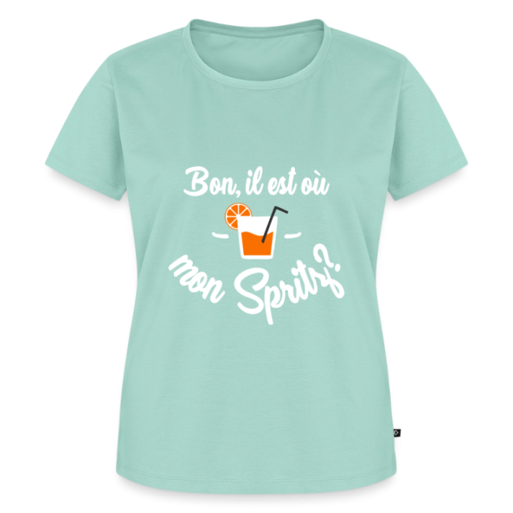 T-shirt premium femme - Il est où mon spritz? - menthe  - front