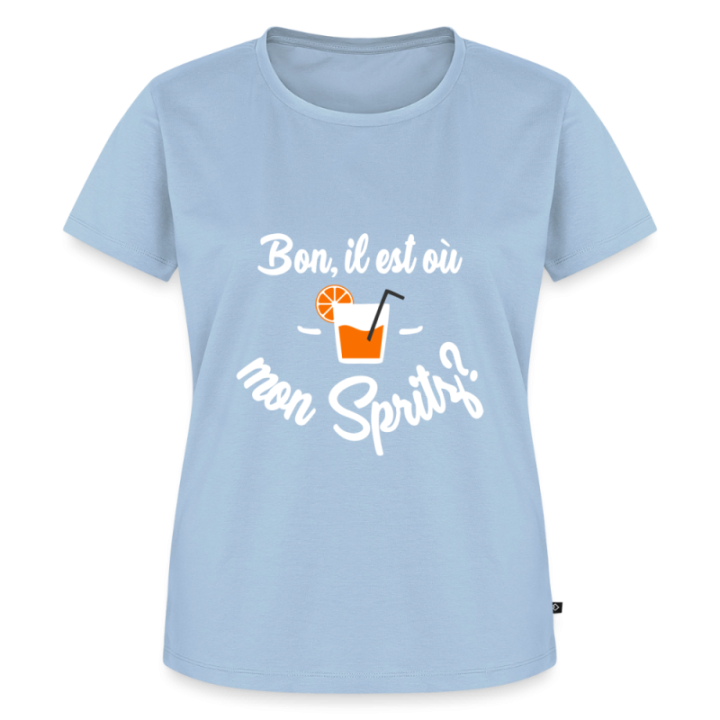 T-shirt premium femme - Il est où mon spritz? - bleu clair - front