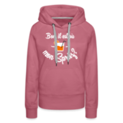 Sweat-shirt à capuche premium femme - Il est où mon spritz?
