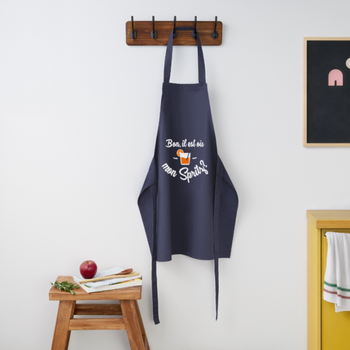 Tablier de cuisine - Il est où mon spritz? - marine - front
