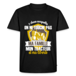 T-shirt premium homme - Ma famille, mon tracteur et ma liberté