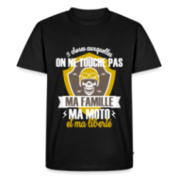T-shirt premium homme - Ma famille, ma motor et ma liberté
