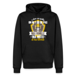 Sweat-shirt à capuche premium homme - Ma famille, ma motor et ma liberté