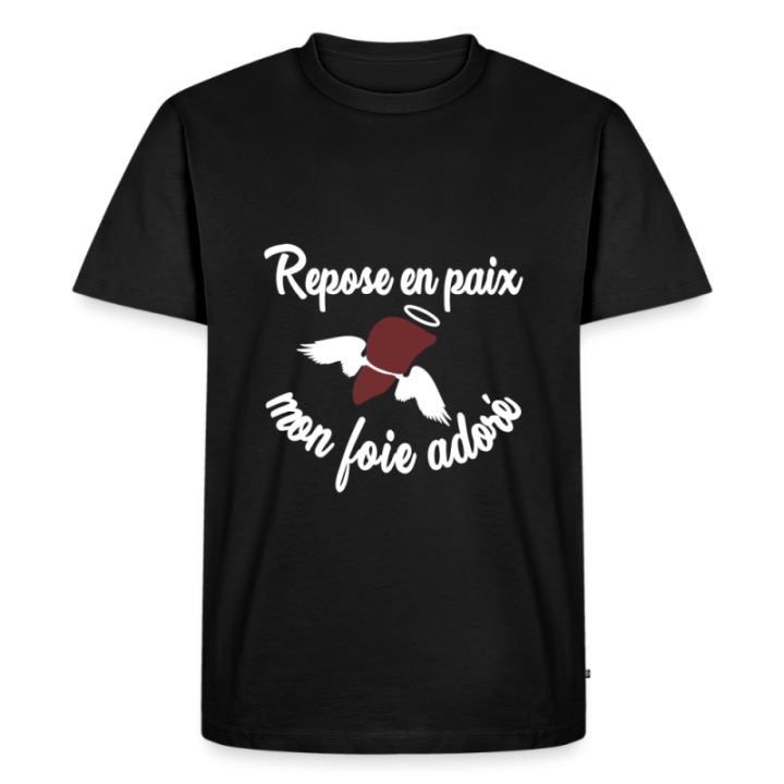 T-shirt premium homme - Repose en pais mon foie adoré - noir - front