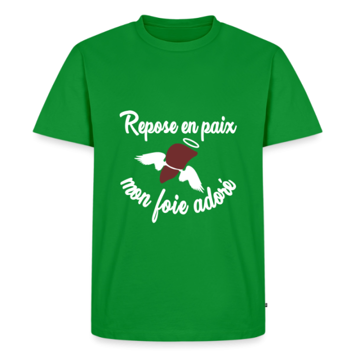 T-shirt premium homme - Repose en pais mon foie adoré - vert - front
