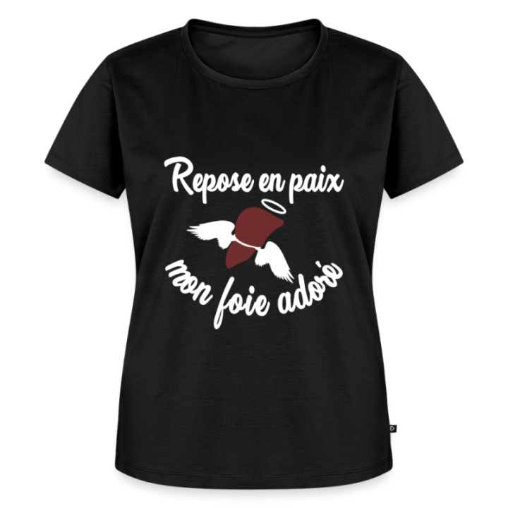 T-shirt premium femme - Repose en pais mon foie adoré - noir - front