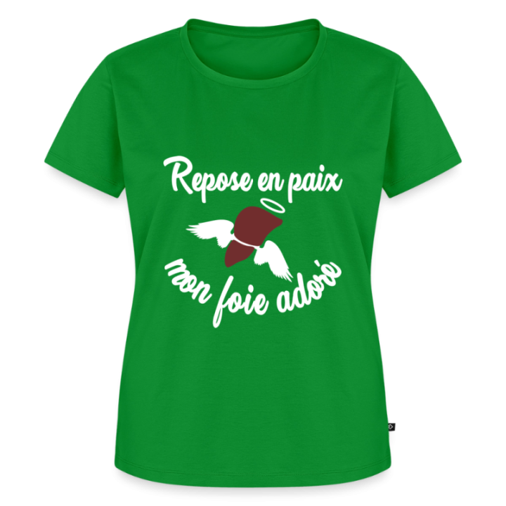 T-shirt premium femme - Repose en pais mon foie adoré - vert - front