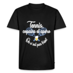 T-shirt premium homme - Tennis, copains et apéro