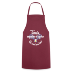 Tablier de cuisine - Tennis, copains et apéro