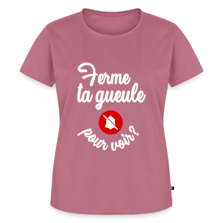 T-shirt premium femme - Ferme ta gueule pour voir - mauve - front