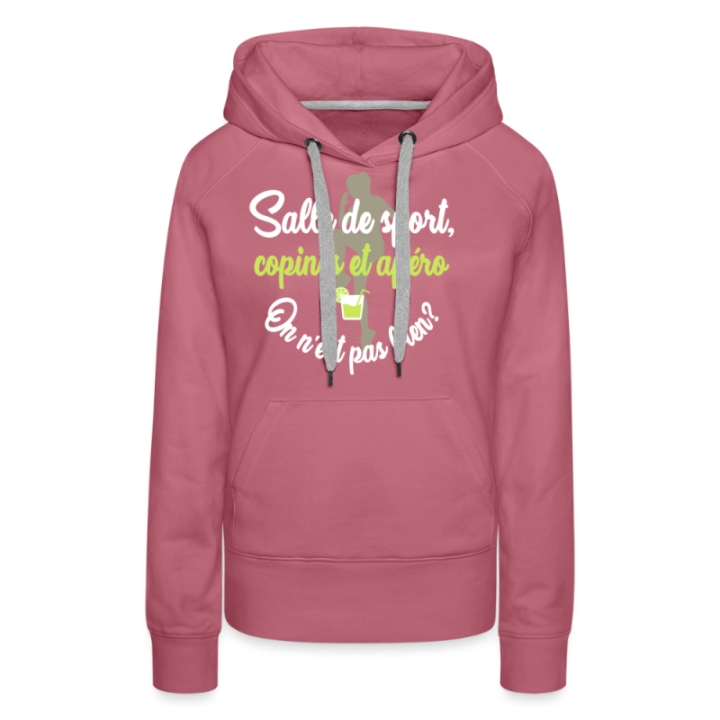 Sweat-shirt à capuche premium femme - Salle de sport