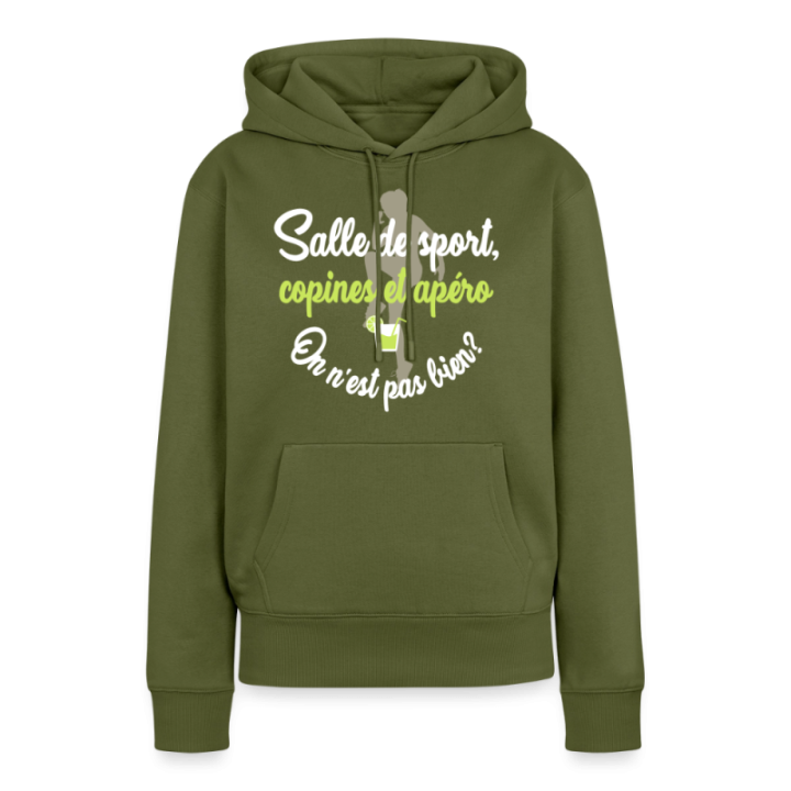 Sweat-shirt à capuche premium femme - Salle de sport