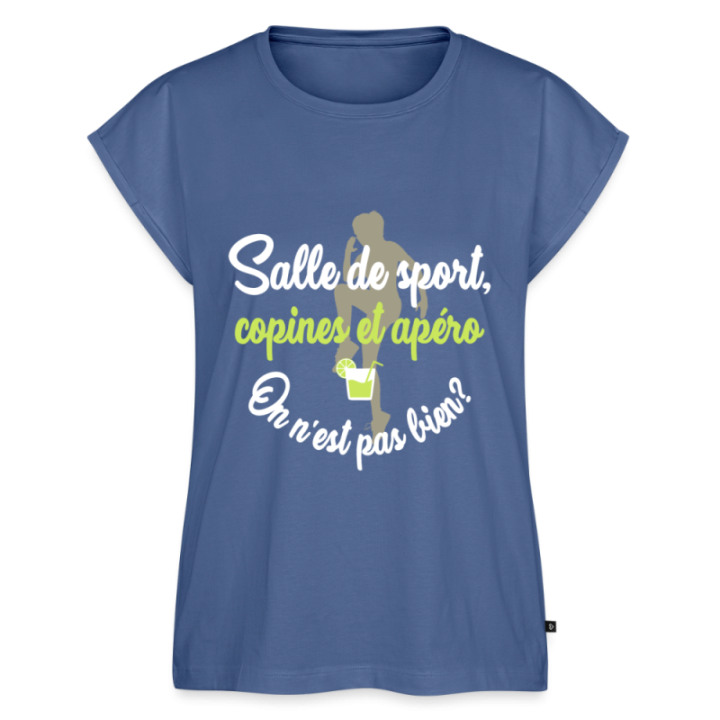 T-shirt à manches retroussées femme - Salle de sport