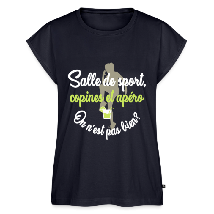 T-shirt à manches retroussées femme - Salle de sport