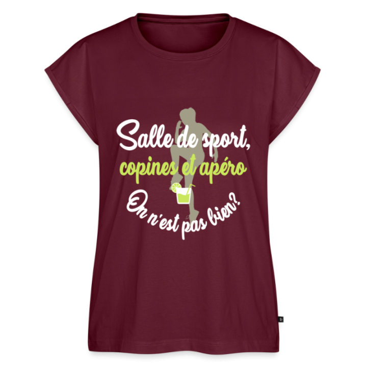 T-shirt à manches retroussées femme - Salle de sport