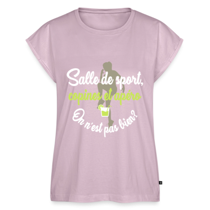 T-shirt à manches retroussées femme - Salle de sport
