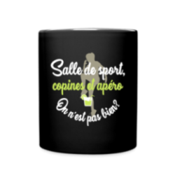 Mug uni - Salle de sport, copines et apéro