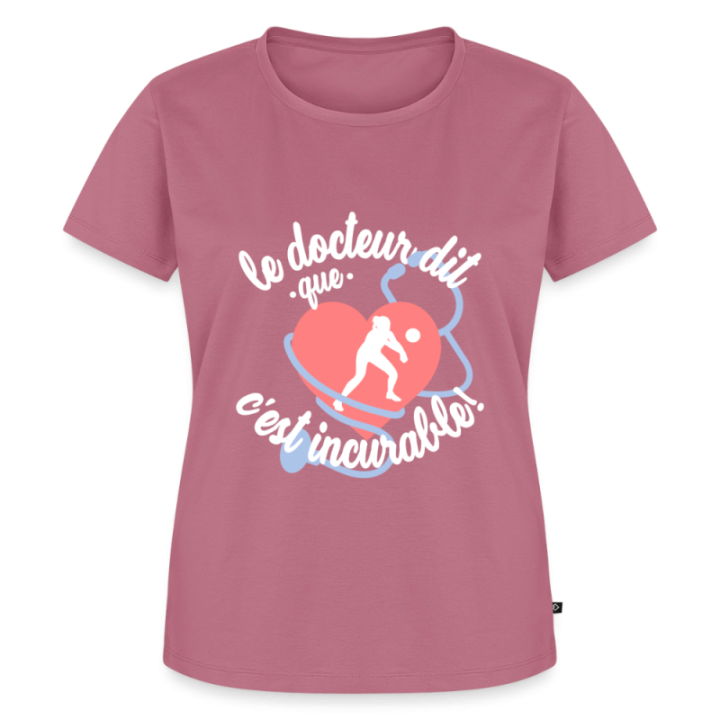 T-shirt premium femme - Le volley: c'est incurable - mauve - front