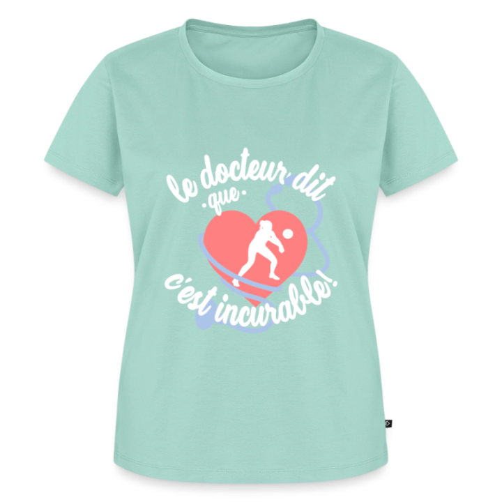 T-shirt premium femme - Le volley: c'est incurable - menthe  - front
