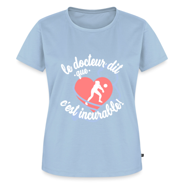T-shirt premium femme - Le volley: c'est incurable - bleu clair - front