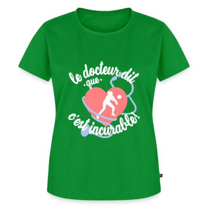 T-shirt premium femme - Le volley: c'est incurable - vert - front