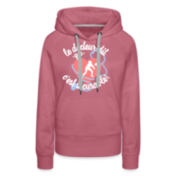 Sweat-shirt à capuche premium femme - Le volley: c'est incurable
