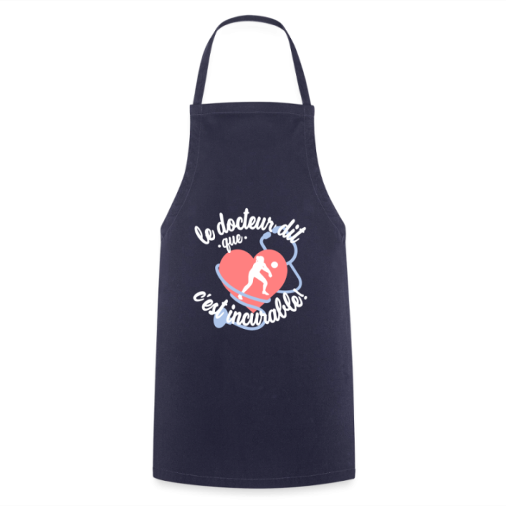 Tablier de cuisine - Le volley: c'est incurable - marine - front