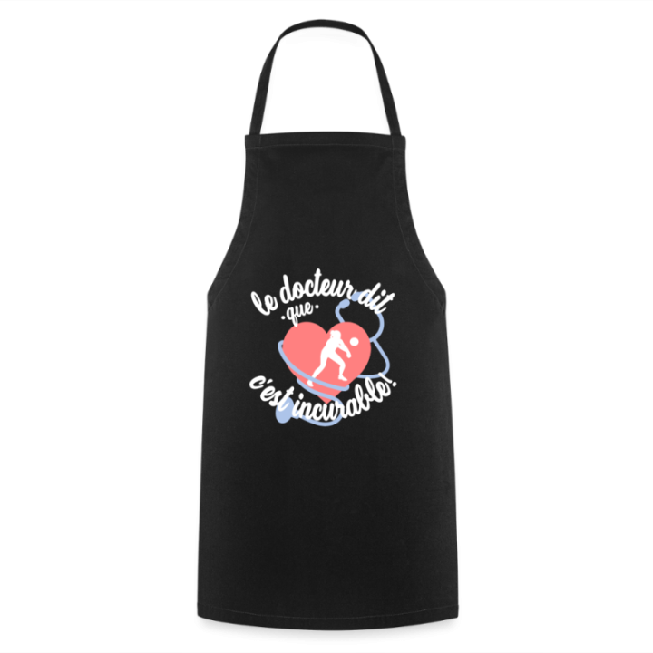 Tablier de cuisine - Le volley: c'est incurable - noir - front