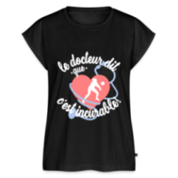 T-shirt à manches retroussées femme - Le volley: c'est incurable