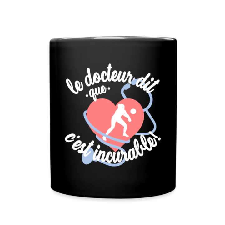 Mug uni - Le volley: c'est incurable - noir - front