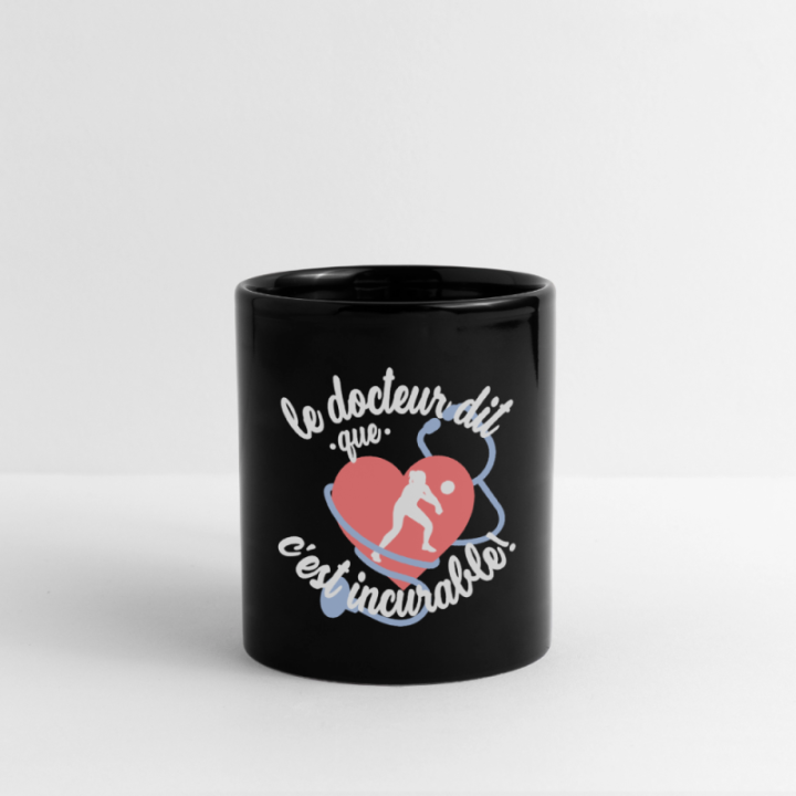 Mug uni - Le volley: c'est incurable - noir - front