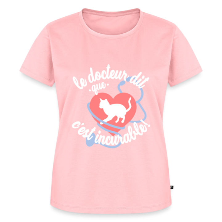 T-shirt premium femme - Les chats: c'est incurable - rose - front