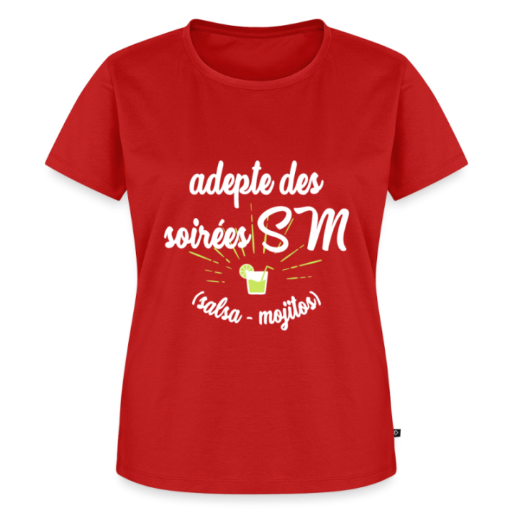 T-shirt premium femme - Soirées SM: Salsa et Mojitos - rouge - front