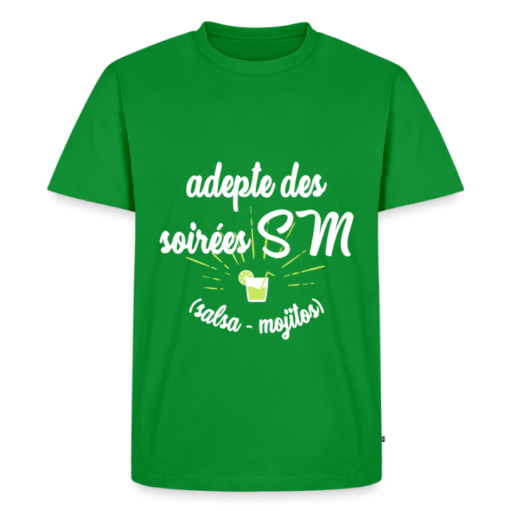 T-shirt premium homme - Soirées SM: Salsa et Mojitos - vert - front