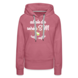 Sweat-shirt à capuche premium femme - Soirées SM: Salsa et Mojitos