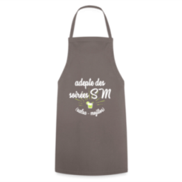 Tablier de cuisine - Soirées SM: Salsa et Mojitos - gris - front
