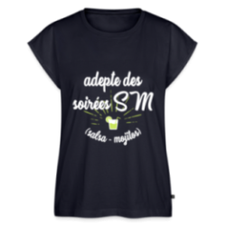 T-shirt à manches retroussées femme - Soirées SM: Salsa et Mojitos