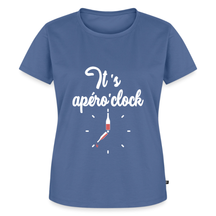 T-shirt premium femme - It's apéro'clock - bleu pigeon - front
