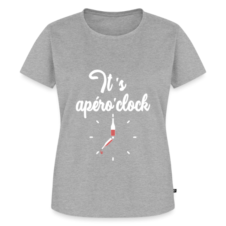 T-shirt premium femme - It's apéro'clock - gris chiné - front